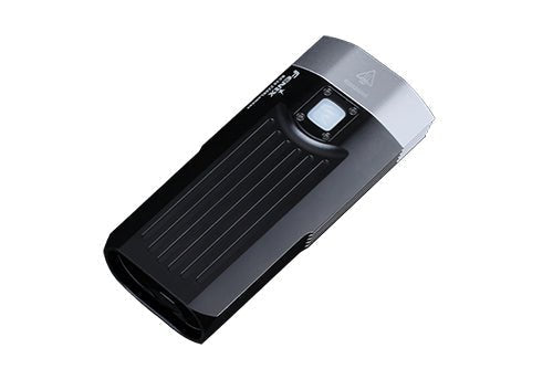 Fenix BC30 V2 LED Bike Light black with silver head, compact design on Tampa Home & Garden Store