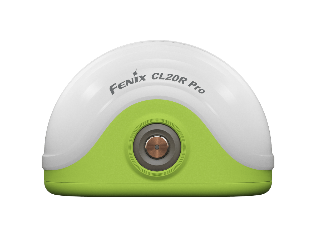 Fenix CL20R Pro lantern, smart multicolor camping light with lime-green body on Tampa Home & Garden Store