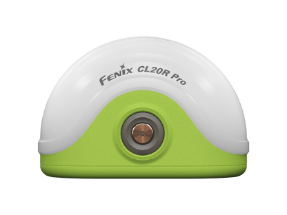 Fenix CL20R Pro lantern, smart multicolor camping light with lime-green body on Tampa Home & Garden Store