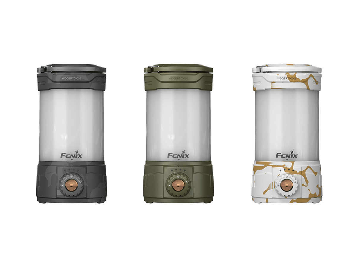 Fenix CL26R PRO Lanterns in black olive and white camouflage 3-pack on Tampa Home & Garden Store
