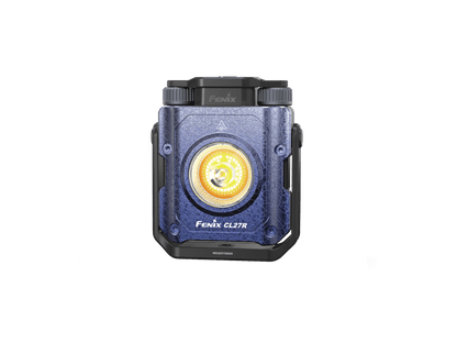 Fenix CL27R camping lantern with blue textured housing and front LED ring on Tampa Home & Garden Store