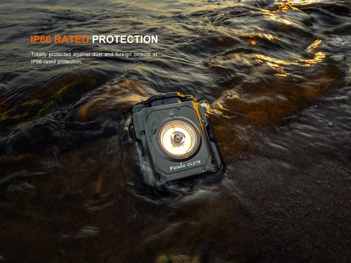 Fenix CL27R multifunctional outdoor lantern, rugged black housing, IP66 rated on Tampa Home & Garden Store