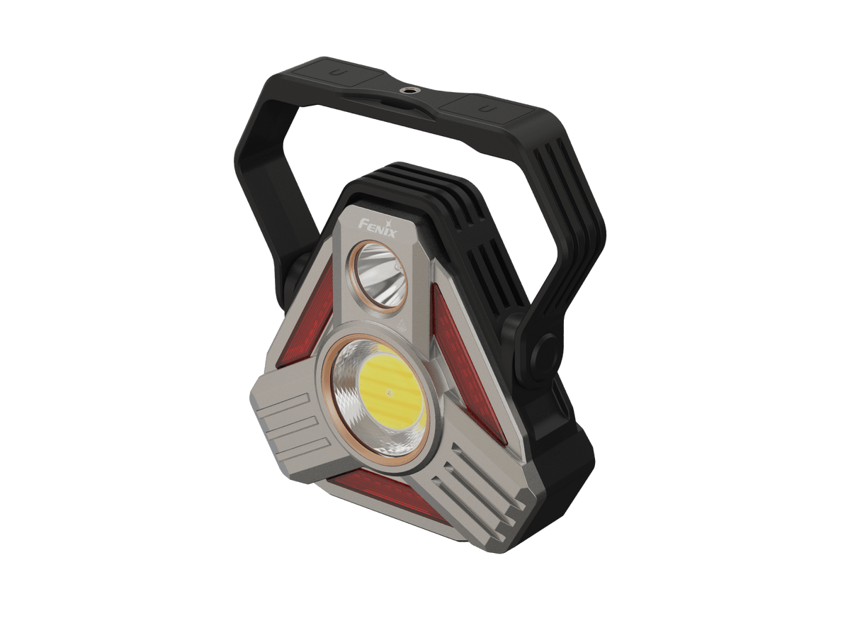 Fenix CP50R road hazard camping lantern with black handle, gray body and copper bezel on Tampa Home & Garden Store
