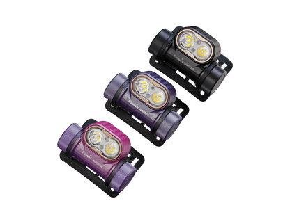 Fenix HM55R headlamp set of 4 in colors black purple pink blue lightweight multi-LED headlamp on Tampa Home & Garden Store