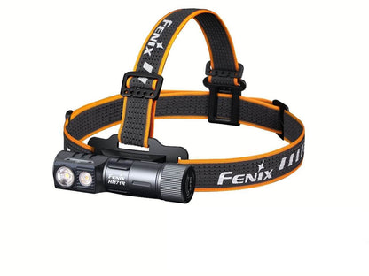 Fenix HM71R headlamp industrial with black body and orange strap from Fenix Store on Tampa Home & Garden Store