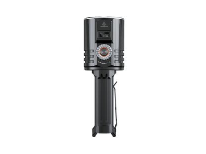Fenix LR36R white laser searching flashlight black body with display and textured dial on Tampa Home & Garden Store