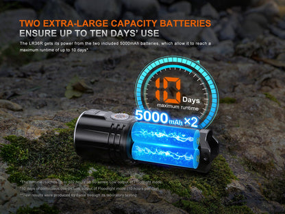 Fenix LR36R White Laser Searching Flashlight, work flashlight with two 5000mAh batteries on Tampa Home & Garden Store