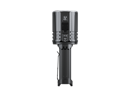 Fenix LR36R White Laser Searching Flashlight head with dual switches, metallic gray body on Tampa Home & Garden Store