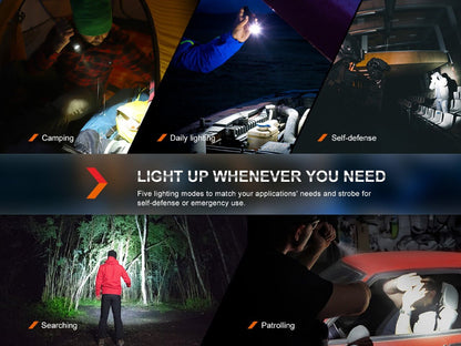 Fenix Store PD35R compact rechargeable tactical flashlight for camping and emergency use on Tampa Home & Garden Store