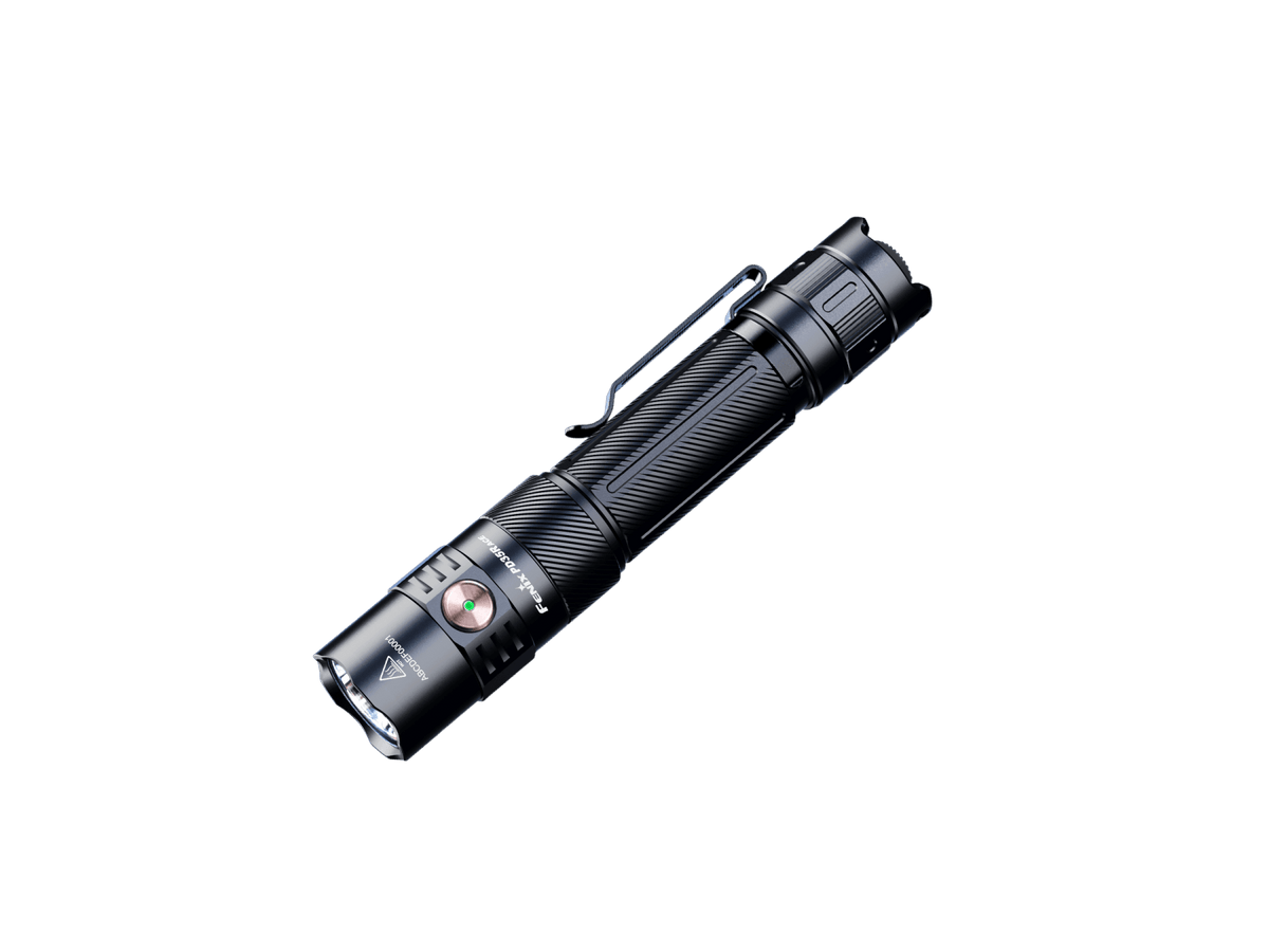 Fenix PD35R ACE EDC flashlight black with textured grip and pocket clip on Tampa Home & Garden Store