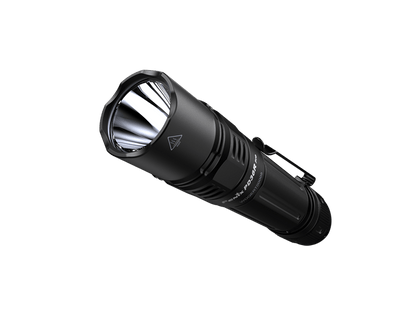 Fenix PD36R Pro 2800 Lumen tactical flashlight with black aluminum body and pocket clip on Tampa Home & Garden Store