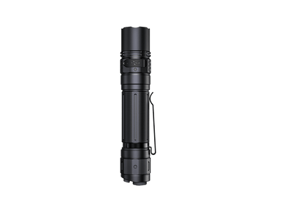 Fenix PD36R Pro 2800 Lumen tactical flashlight, black with textured grip and pocket clip on Tampa Home & Garden Store