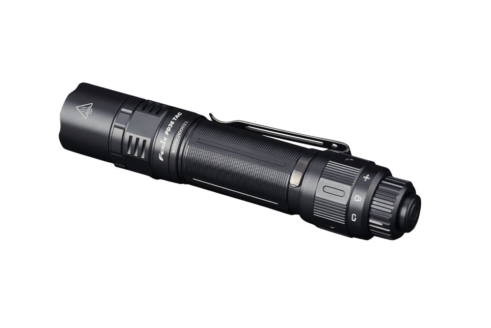 Fenix PD36 TAC tactical flashlight black body with pocket clip 3000 lumens on Tampa Home & Garden Store