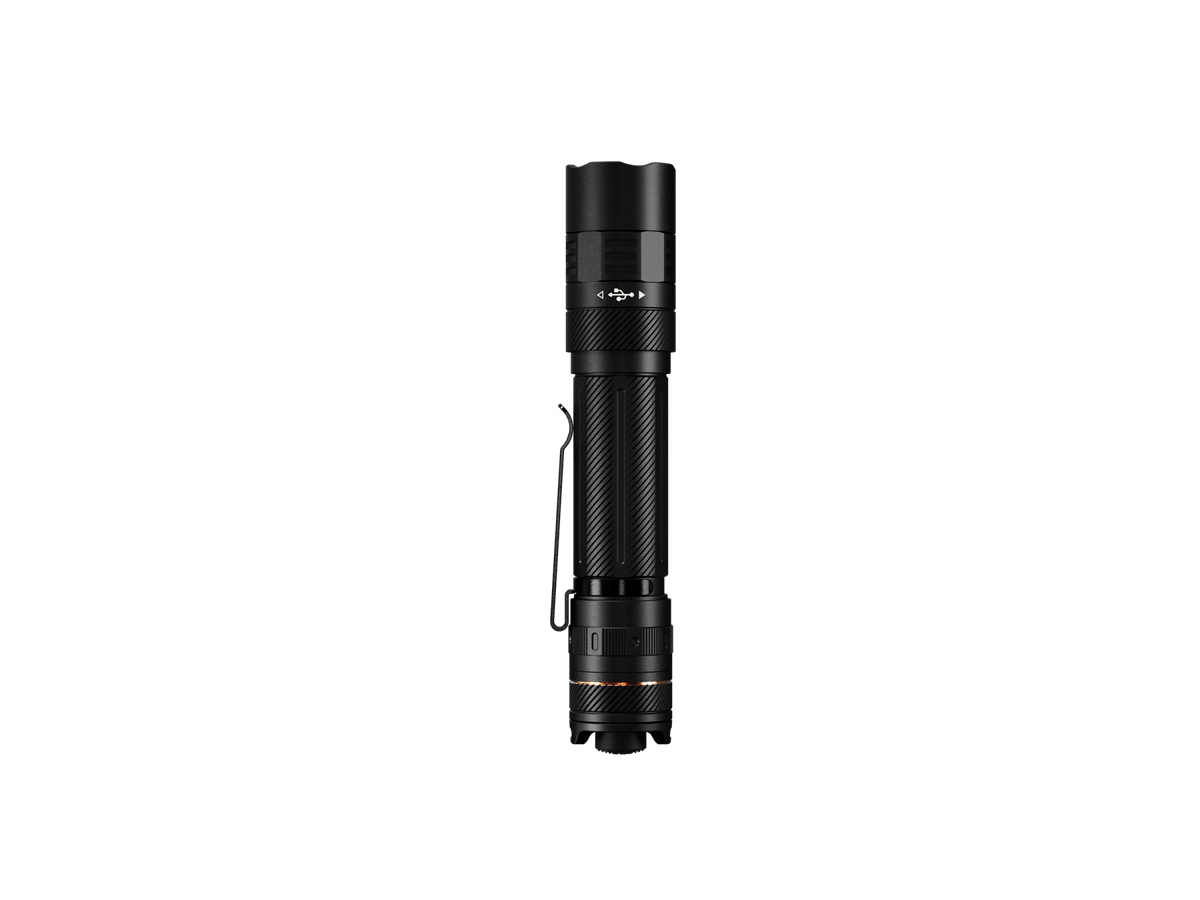 Fenix PD45R ACE Multi-Mode Tactical Flashlight with knurled grip and black finish on Tampa Home & Garden Store