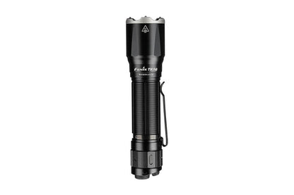 Fenix TK16 V2.0 tactical flashlight with black anodized finish and ribbed grip on Tampa Home & Garden Store