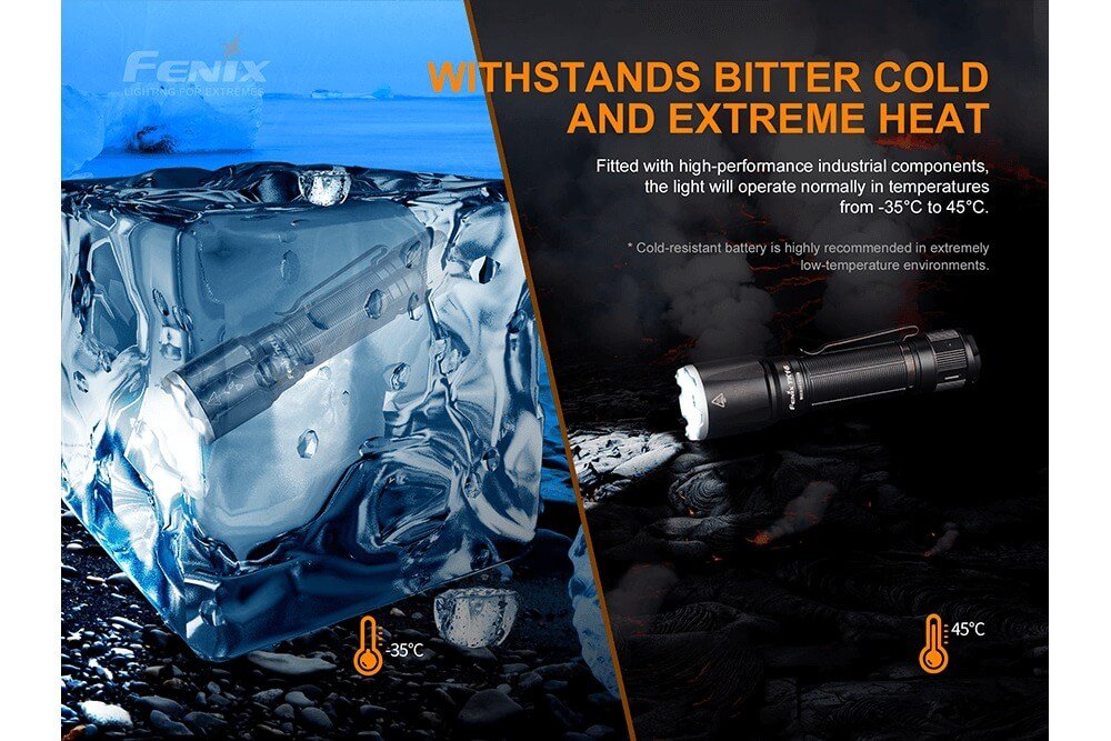 Fenix TK16 V2.0 tactical flashlight, 3100 lumens, icy block and heated backdrop, Fenix Store on Tampa Home & Garden Store