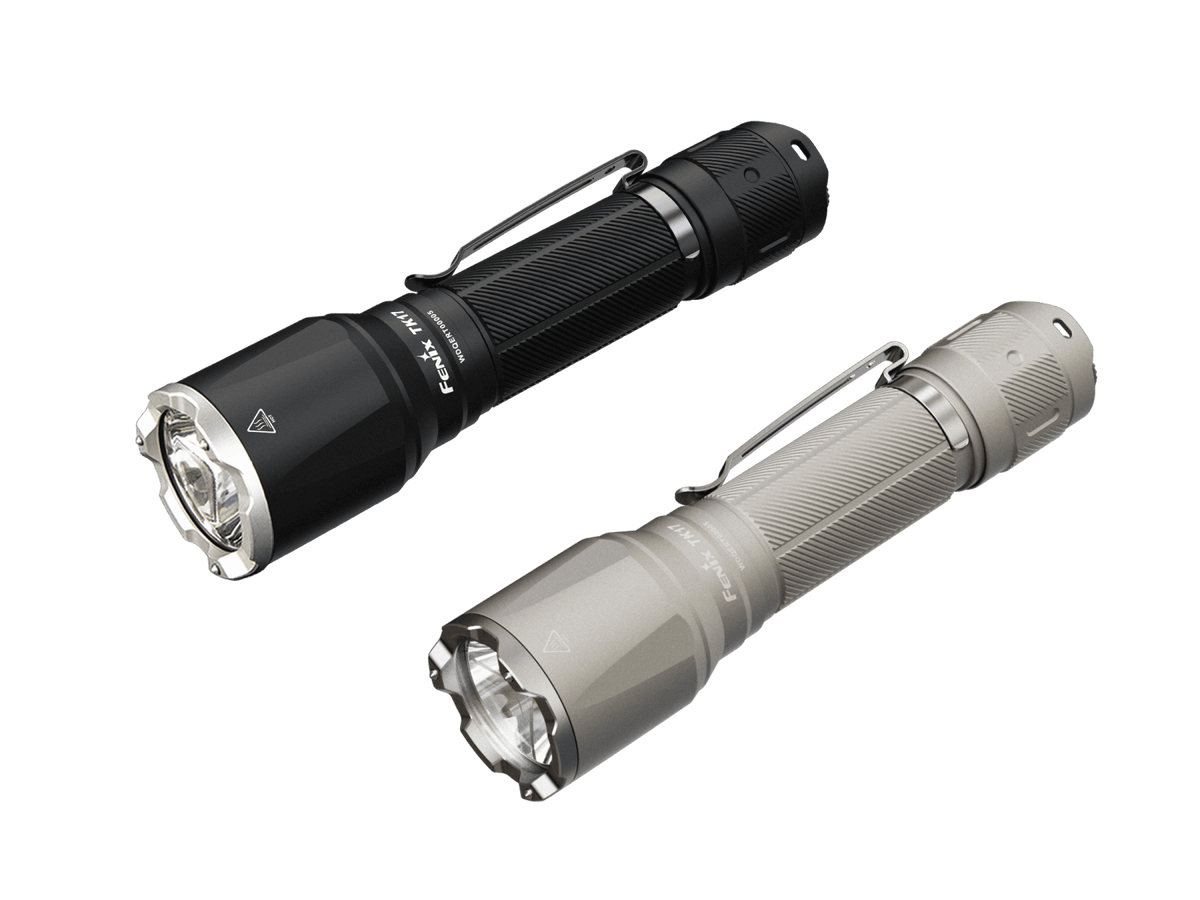 Two Fenix TK17 Dual Switch Flashlights black gray knurled grip clip on Tampa Home & Garden Store