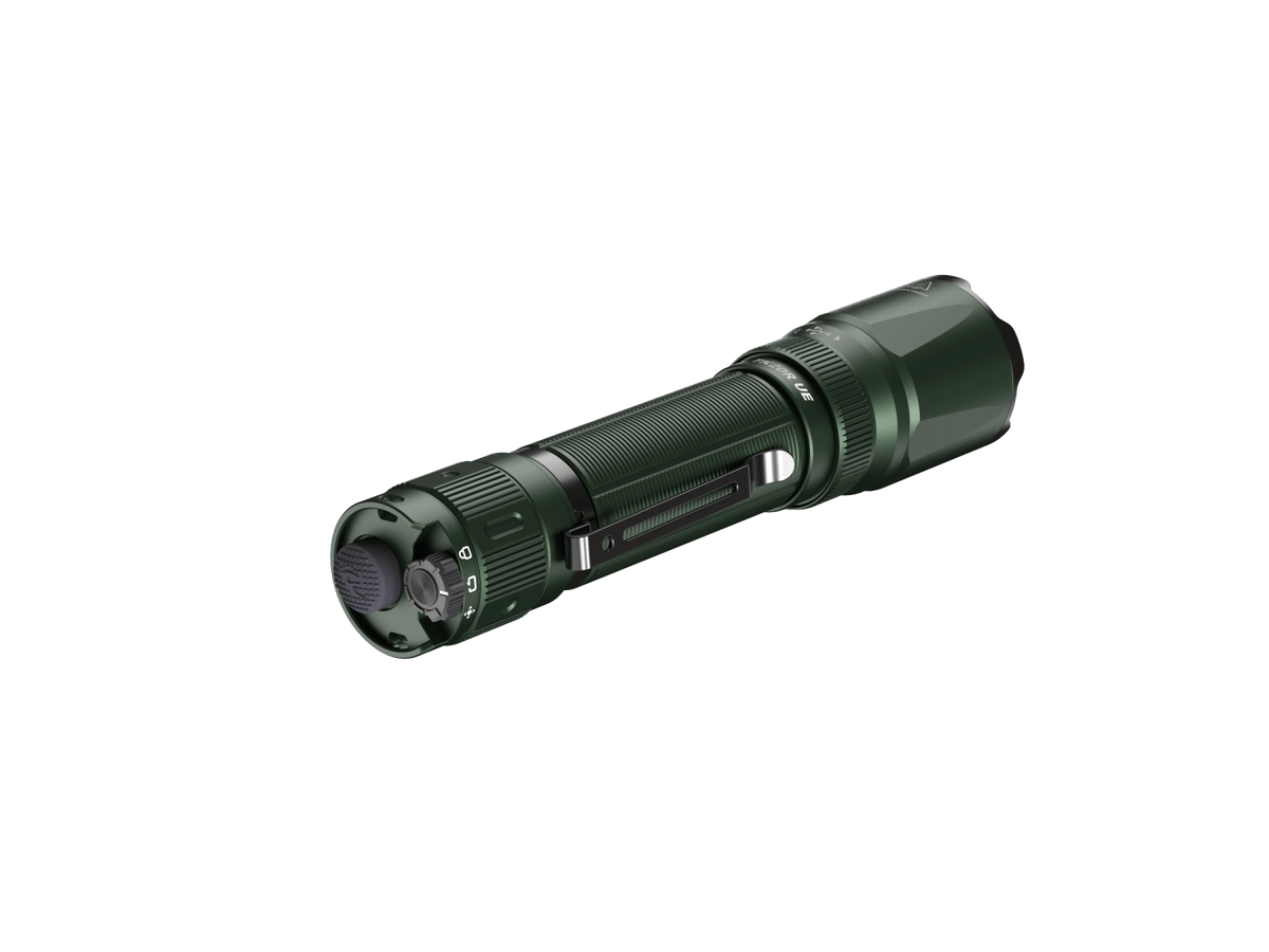 Fenix TK20R UE tactical flashlight 2800 lumens green with knurled grip and pocket clip on Tampa Home & Garden Store