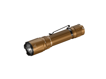 Fenix TK20R UE tactical flashlight bronze aluminum body with black pocket clip on Tampa Home & Garden Store