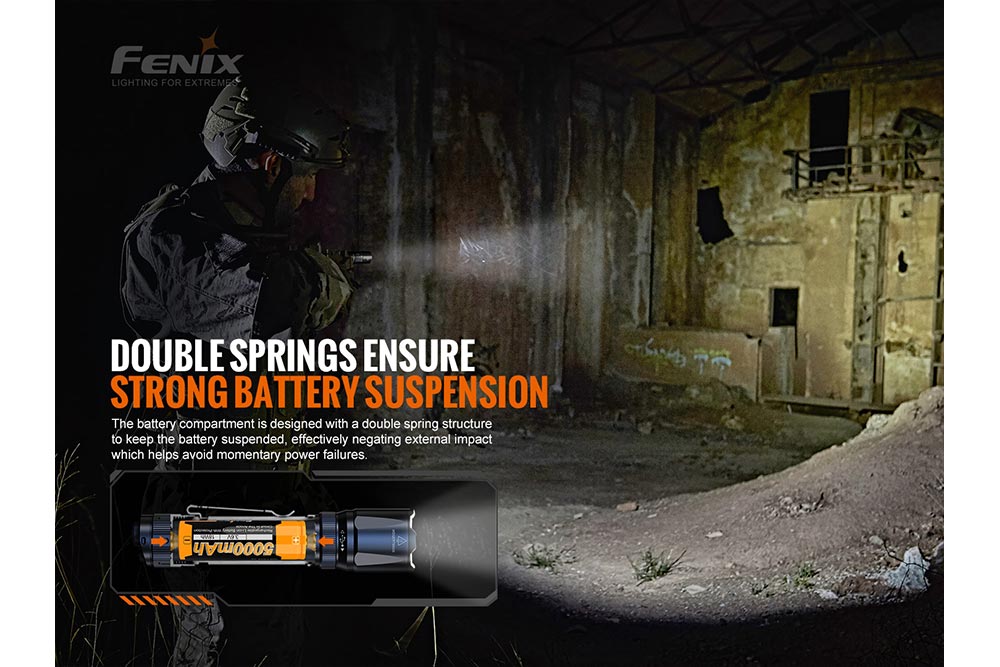 Fenix TK20R V2.0 rechargeable tactical flashlight with black body 3000 lumens on Tampa Home & Garden Store
