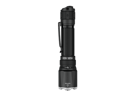 Fenix TK21R duty flashlight, black tactical handheld torch with knurled grip and side clip on Tampa Home & Garden Store