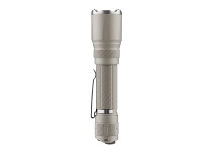Fenix TK21R Duty Flashlight beige aluminum handheld torch with knurled grip and clip on Tampa Home & Garden Store
