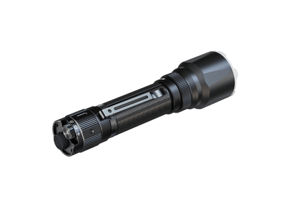 Fenix TK22R rechargeable tactical flashlight black body with grooved grip on Tampa Home & Garden Store
