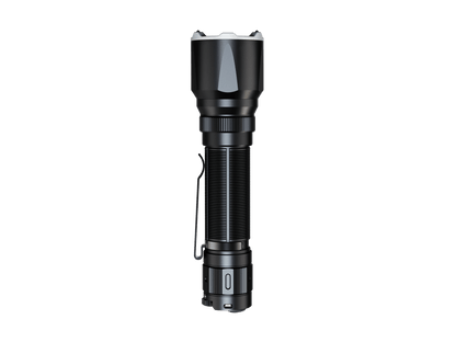Fenix TK22R rechargeable tactical flashlight with black aluminum body and knurled grip on Tampa Home & Garden Store