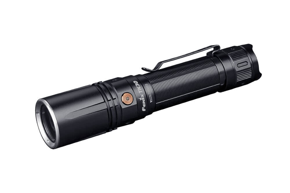 Fenix TK30 White Laser LED Flashlight black tactical flashlight with pocket clip on Tampa Home & Garden Store
