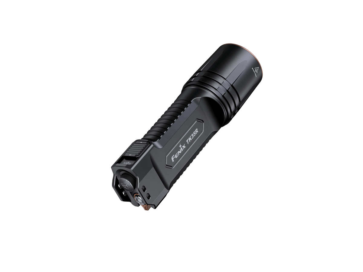 Fenix TK35R tactical flashlight black rechargeable handheld torch by Fenix Store on Tampa Home & Garden Store