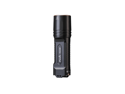 Fenix TK35R rechargeable tactical flashlight with black body and copper bezel Fenix Store on Tampa Home & Garden Store