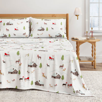 Soft and Plush Turkish Cotton Christmas Sheets