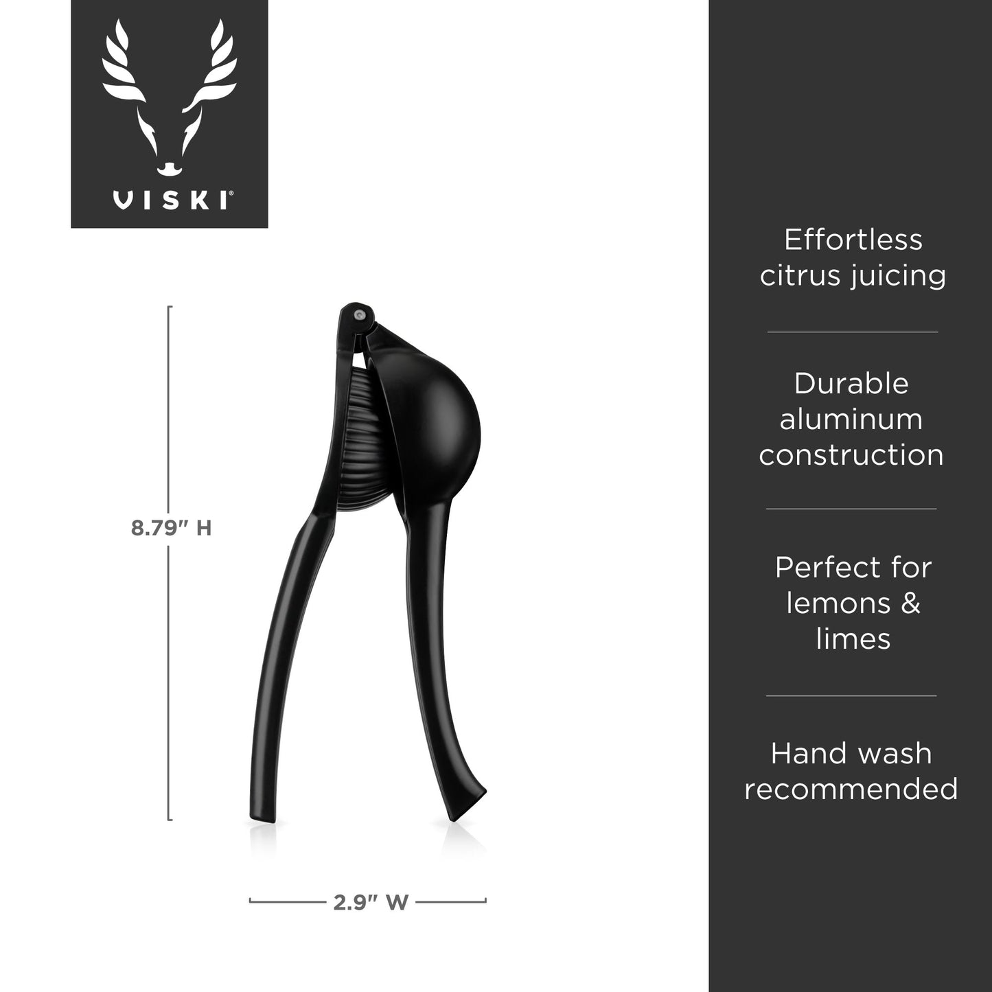 Matte Black Citrus Press for Lemon and Lime