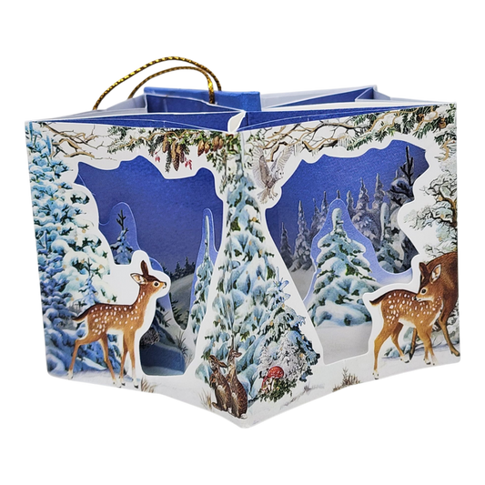 Popup Mini Book German Ornament - Frohes Fest Nature - Tampa Home & Garden Store