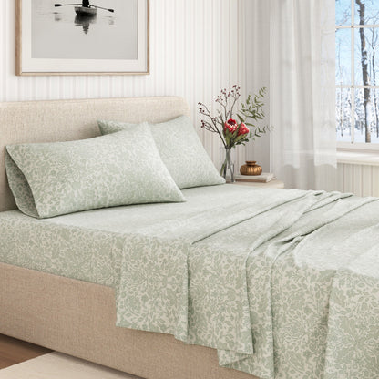 Turkish Cotton Flannel Sheet Set and Floral