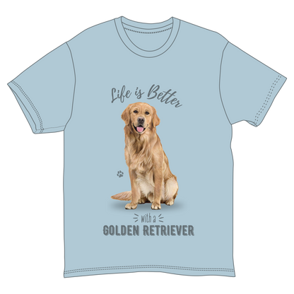La vida es mejor con una camiseta Golden Retriever -