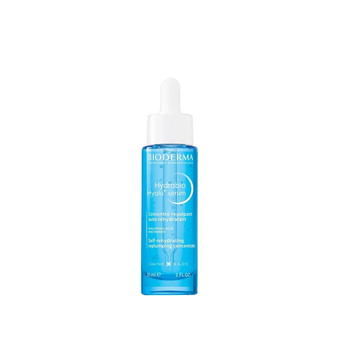 Hydrabio Hyalu+ Serum by Bioderma bottle with dropper, blue 30 ml on Tampa Home & Garden Store