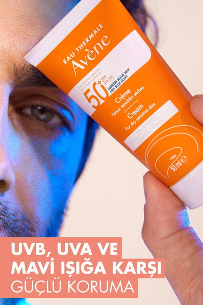 Sunscreen Avène fragrance-free SPF50+ cream orange tube water-resistant on Tampa Home & Garden Store