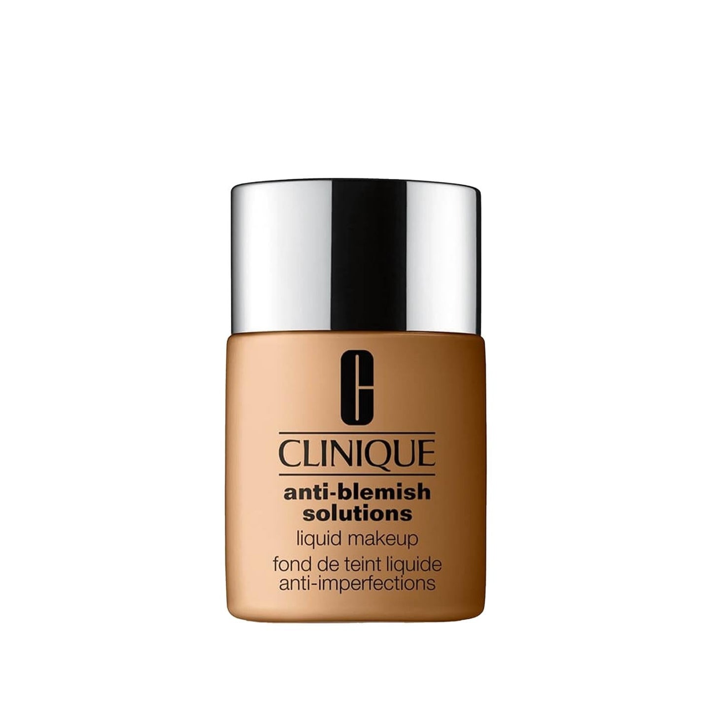 Clinique foundation bottle with silver cap, Anti-Blemish Solutions liquid makeup Sand shade on Tampa Home & Garden Store