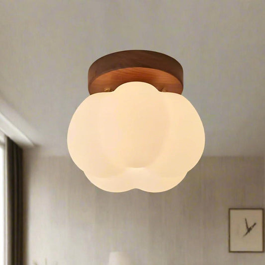 Pumpkin Flush Mount Ceiling Light Modern Round LED Ceiling Lamp - Tampa Home & Garden Store