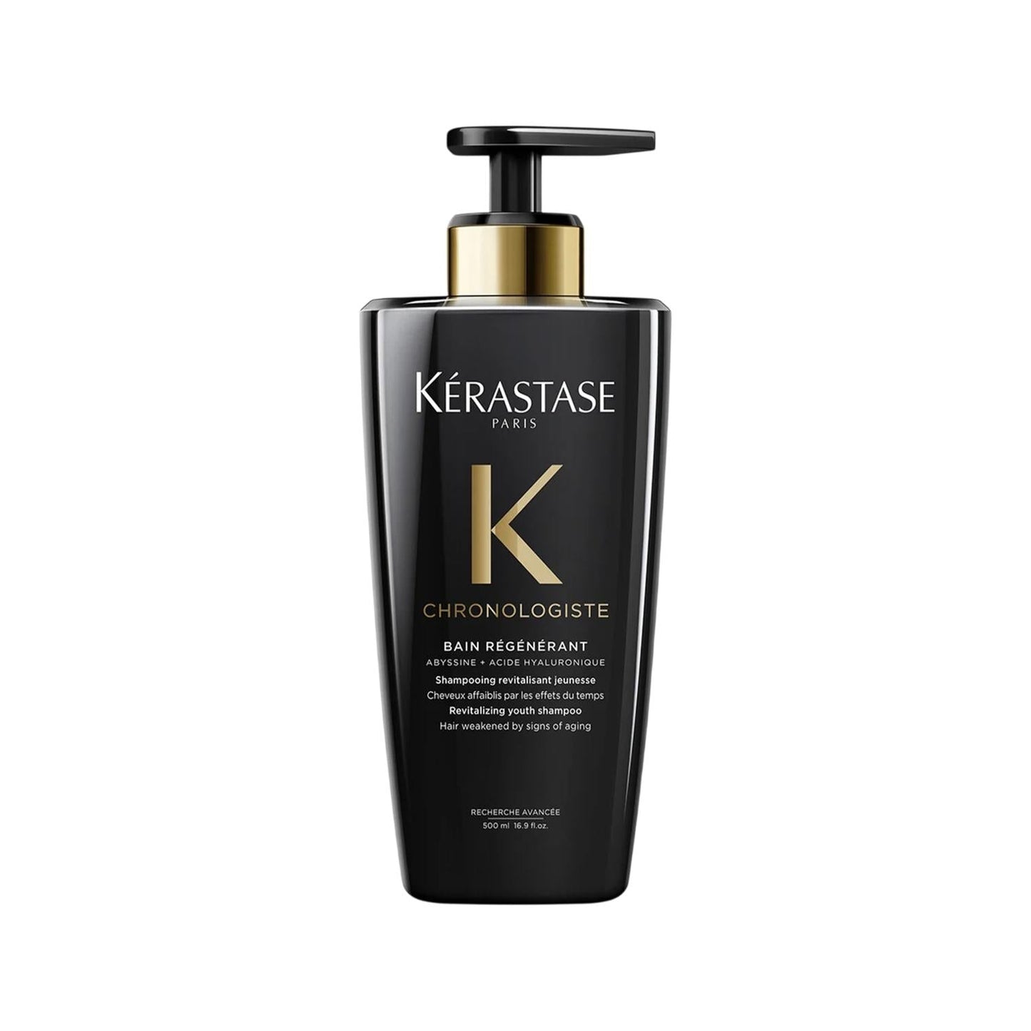 Kerastase Chronologiste Bain Regénérant shampoo black 500ml with gold pump Kérastase Paris on Tampa Home & Garden Store