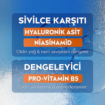 Nivea Acne Control Facial Serum banner in blue, features hyaluronic acid and niacinamide on Tampa Home & Garden Store