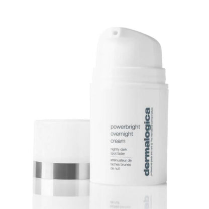 Dermalogica PowerBright Overnight Cream white pump bottle for dark spots and brightening on Tampa Home & Garden Store