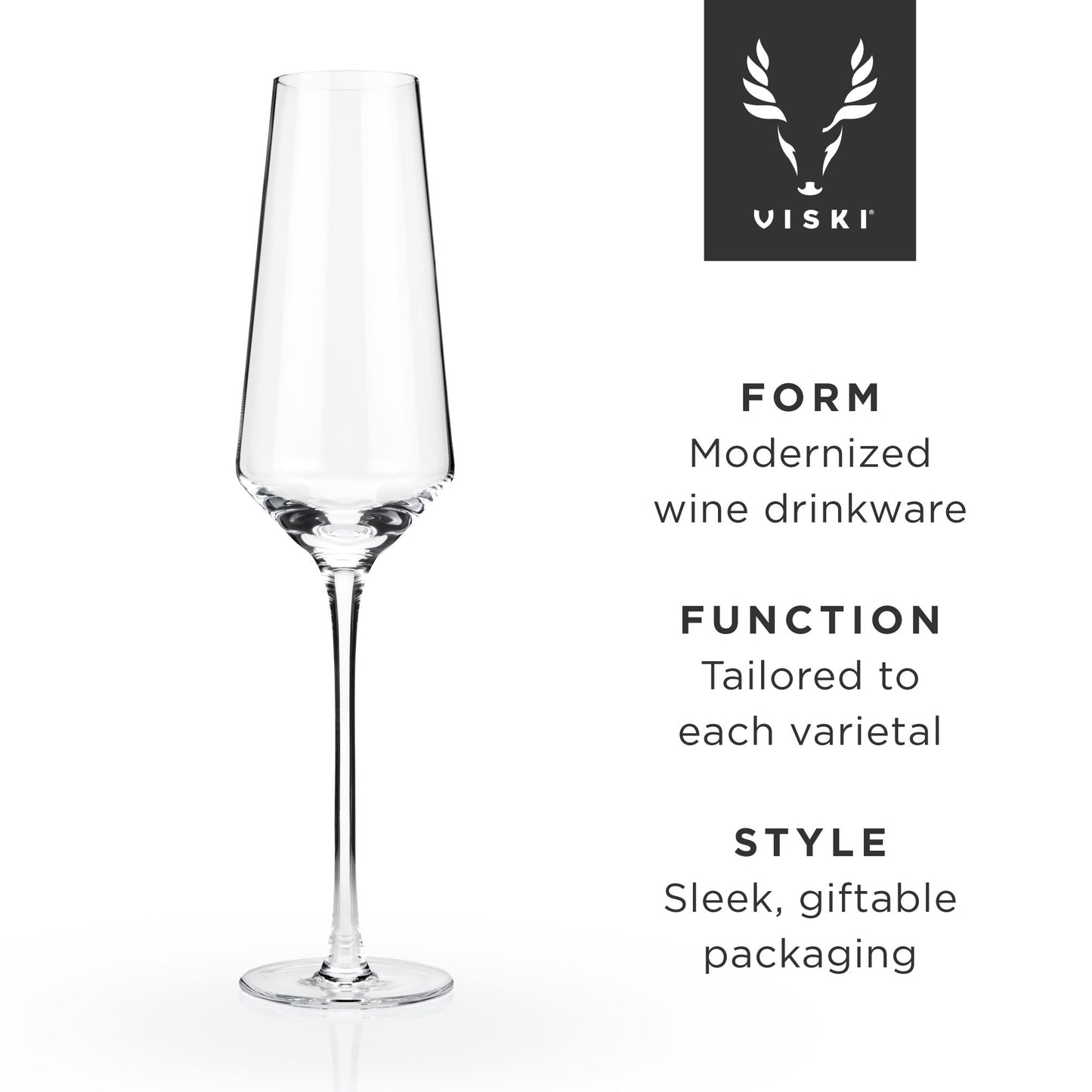 Raye Angled Crystal Champagne Flutes Set of Two