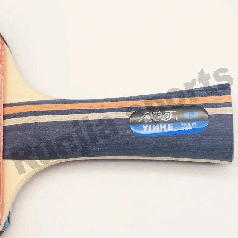 YINHE 01B table tennis paddle with blue label, pimples-in rubber, wooden handle on Tampa Home & Garden Store