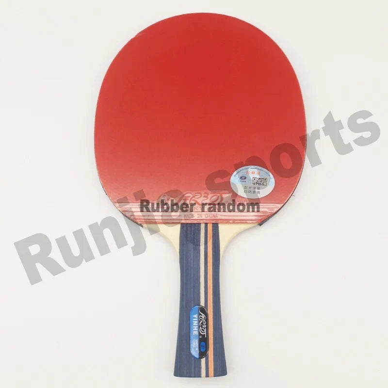 Table tennis racket Yinhe 01B pimples-in paddle with red blade and blue striped handle on Tampa Home & Garden Store