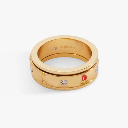 Garden Party Fidget Ring with Crystals and Ducks