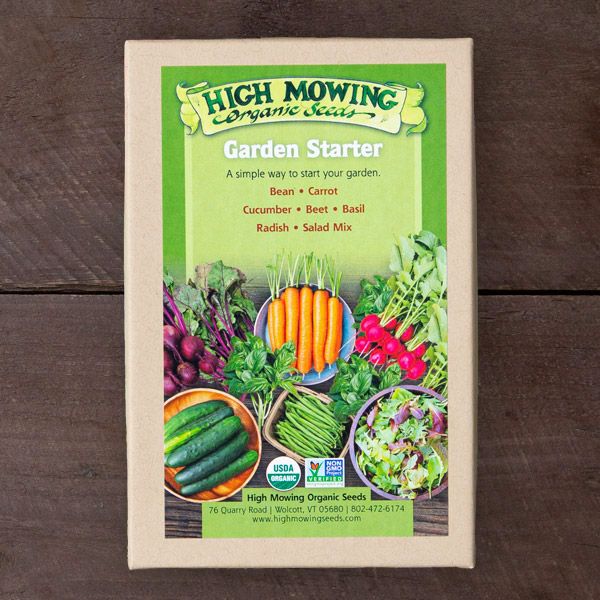 Garden Starter seed bundle from Seedtime Store with High Mowing Organic label featuring beans on Tampa Home & Garden Store