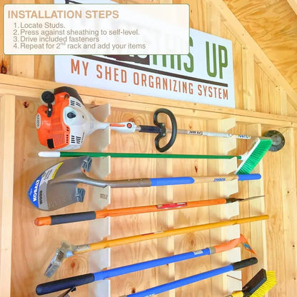 Rangement d'outils de jardin – Support à outils pour le rangement dans un abri de jardin