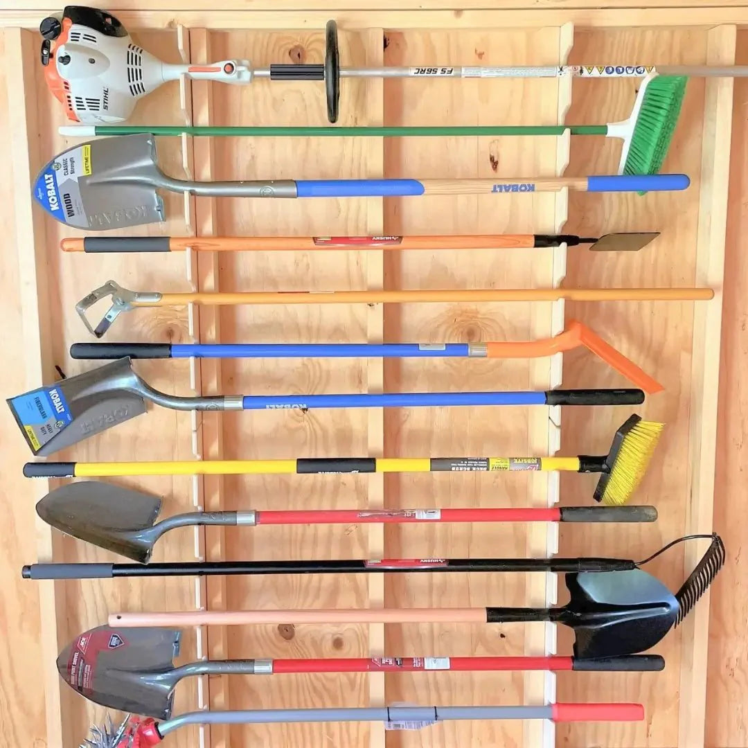 Rangement d'outils de jardin – Support à outils pour le rangement dans un abri de jardin